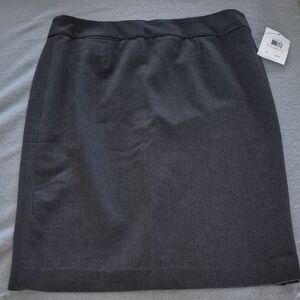 Gray Knee-Length Pencil Skirt for Work